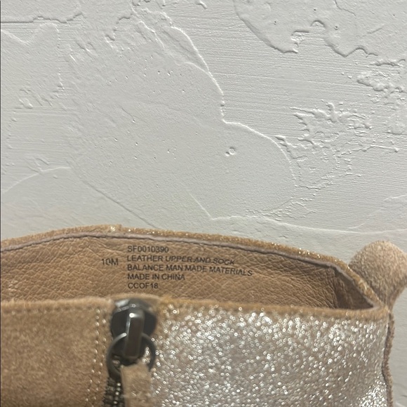 Sofft Gold and Tan Ankle Booties with Suede Finish - Picture 2 of 7